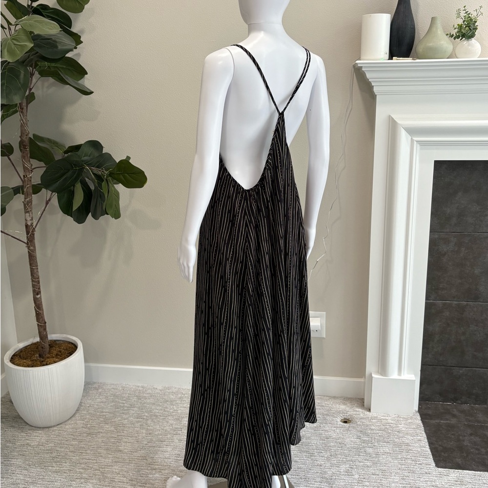 UO silence + noise Striped Wide Leg Cropped Overall Jumpsuit Size M Strappy Tank - Picture 11 of 16
